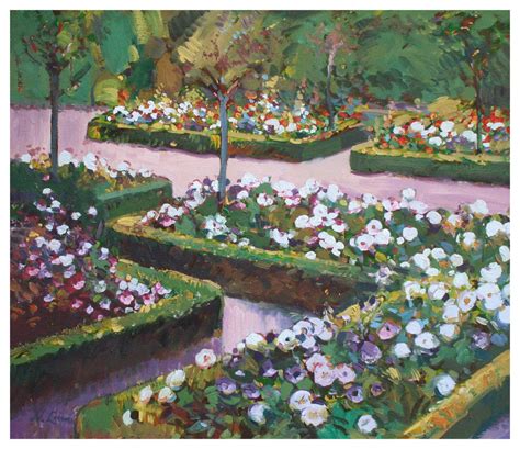 Nicole Laceur Garden Scene Painting For Sale At 1stdibs