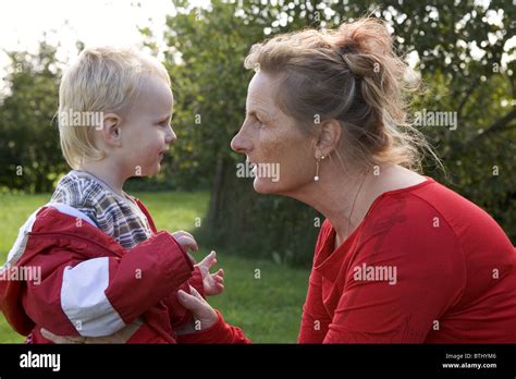 Adult Talking To Child Child Arguing With Adult Stock Photo Alamy