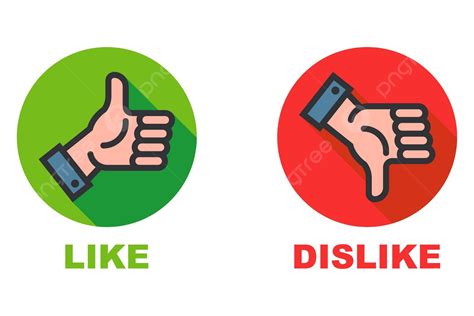 Circular Icon For Like And Dislike With Caption Vector Like Negative Top Png And Vector With