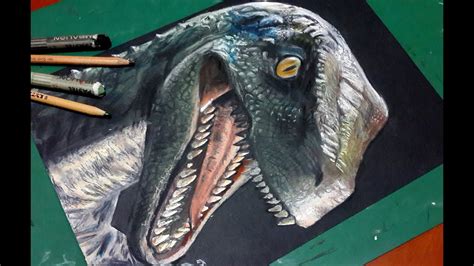 Speed Drawing Velociraptor Jurassic World Youtube