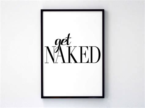 Get Naked Poster Motivation Design Modern Motto Swiss Etsy