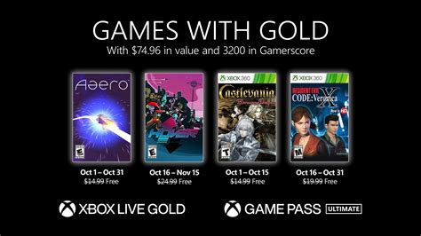 Xbox Games With Gold For October 2021 Lineup Video Games Blogger