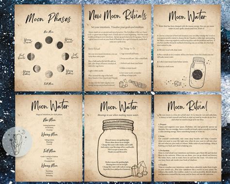 Moon Magic Book Of Shadows Printable Grimoire Pages Bos Etsy Uk