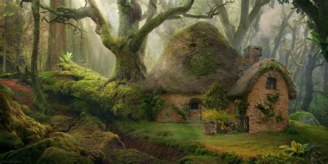 Fantasy Cottage Wallpaper Wallpapers Gallery