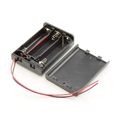 3x Aa Battery Box With Loose Wires And Switch 3xaaleadsboxswitch