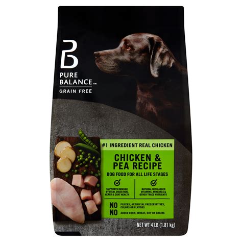 Pure Balance Chicken And Pea Recipe Dry Dog Food Grain Free 4 Lbs