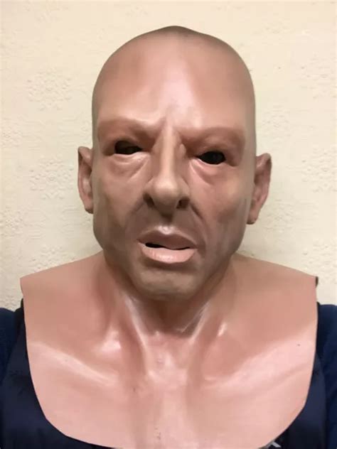 Realistic Male Bald Head Hard Man Thug Soldier Human Face Mask Latex Masks 40 81 Picclick