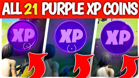 The gold xp coins were recently introduced in fortnite and there is one that can be collected this week as well. All Purple Coin Location - Fortnite XP Coin Location (Week ...