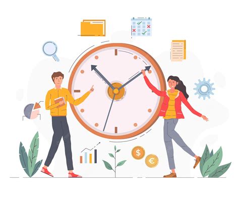 Free Vector Flat Hand Drawn Time Management Illustration