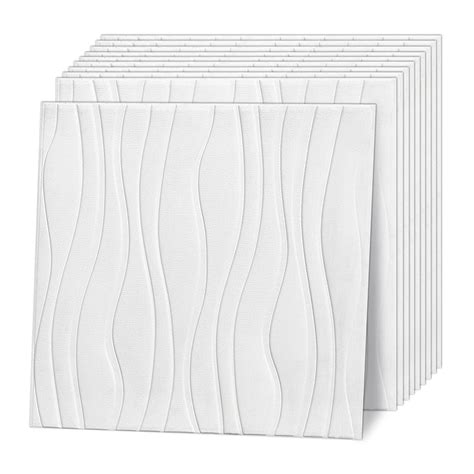 Buy Wasait 3d Wall Panels Peel And Stick Wave 575 Sq Ft Large Faux