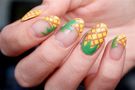 Dutchnailss August Nail Art Challenge Pineapples