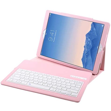 Wireless ipad pro 12.9 1st 2nd gen smart case keyboard. iPad Pro 12.9 Bluetooth Keyboard Case - Pink