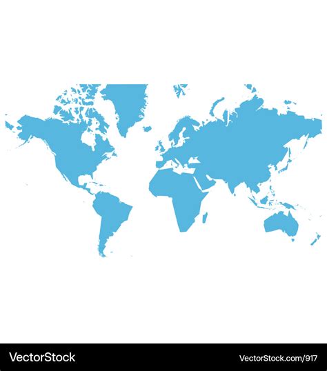 Flat World Map Image Map Vector