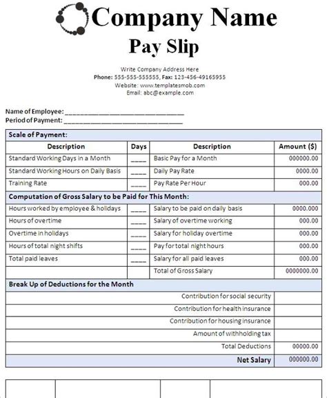 Salary Slip 10 Examples Format Pdf Examples