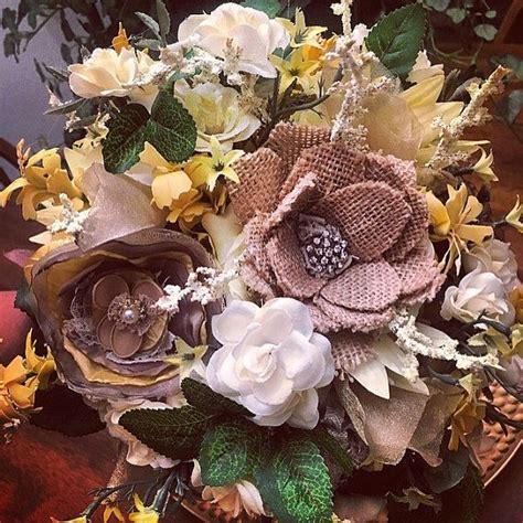 Probably only good for a mermaid wedding, but maybe you are in fact having a mermaid wedding. HUGE SALE - Fall Fancy; Fall Wedding Bouquet; burlap ...