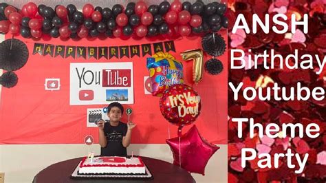 Youtube Birthday Theme Youtube Youtube Party Decoration Ideas