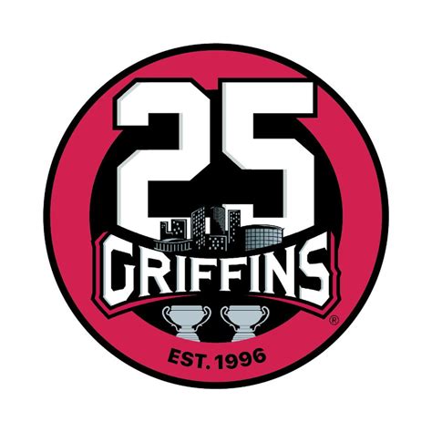 Grand Rapids Griffins Release Schedule 25th Anniversary Logo