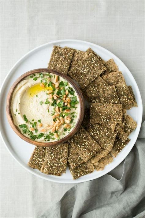 Houmous de topinambour et craquelins au zaatar