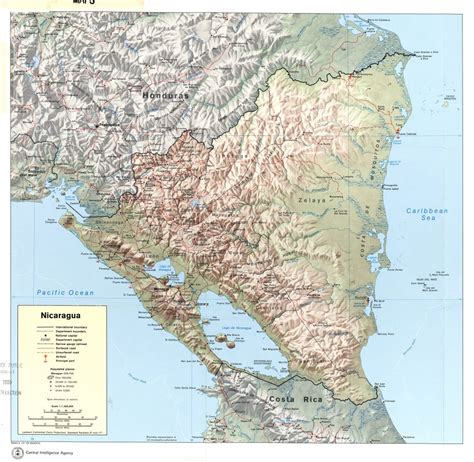 Large Detailed Political And Administrative Map Of Nicaragua With