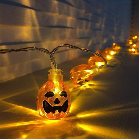 Led Pumpkin Fairy Lights 3 Metres 20 Led Pumpkin Light String Halloween