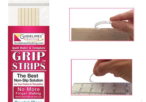Quilt Ruler Upgrade Kit And Grip Strips Combo By Guidelines4quilting