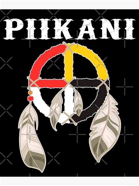 Piikani Blackfeet Tribe Peigan Nation Native Medicine Wheel Poster