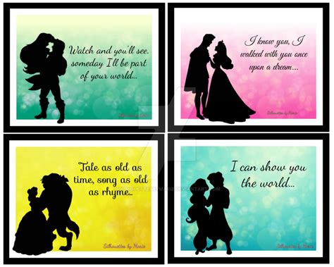 Disney Couples Love Quotes By Silhouettesbymarie