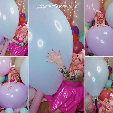 Loonersuccubus On Twitter Bursting Giant Balloons Makes Me So Happy And Excited 😈💜 Looners