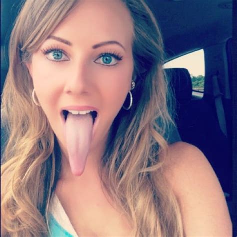 Mouths Tongues Lips Spit — Longsexytongues Baylien Of Instagram Long Tongue Girl