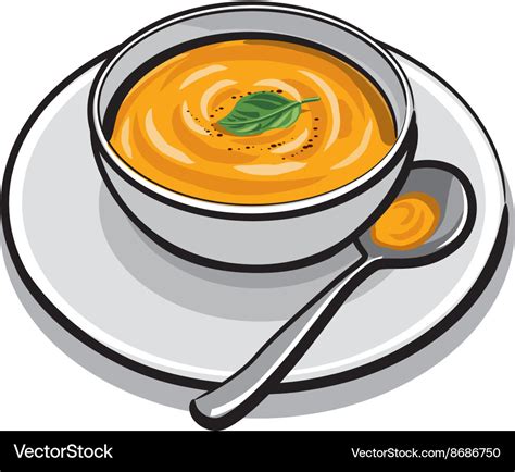 Pumpkin Soup Royalty Free Vector Image Vectorstock