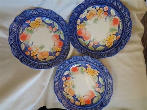 Brunelli Tiffany 3 Dinner And Salad Plates Made In Italy Brunelli