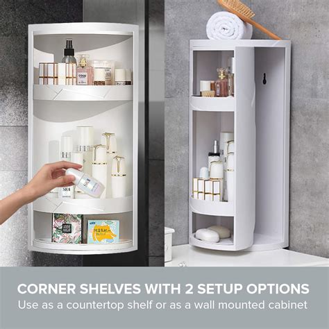 Buy Bathroom Storage Corner Vanity Cabinet 24x875x875 Space Saver