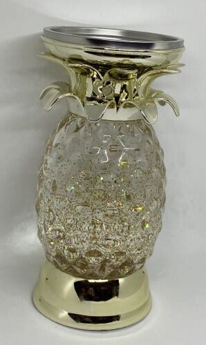 Bath And Body Works Pineapple Pedestal Light Up 3 Wick Candle Holder