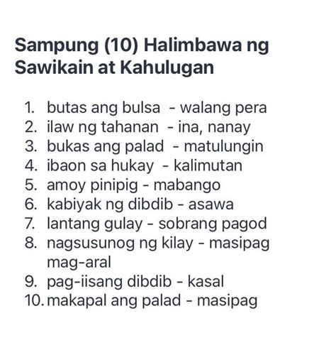 Mga Halimbawa Ng Salawikain At Kahulugan Filipino Ara Vrogue Co