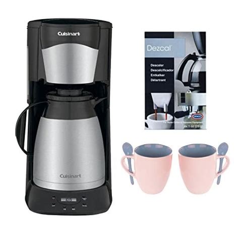 It can brew up to 12 cups, or 5 oz of fresh coffee at a time, pouring it out into a thermally heated carafe, with a brushed stainless steel handle. Cuisinart 12 Cup Stainless Steel Programmable Thermal ...