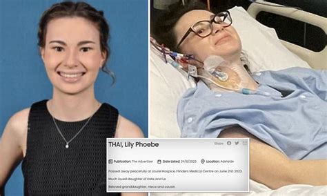 lily thai passed away peacefully after the terminally ill adelaide woman used assisted dying