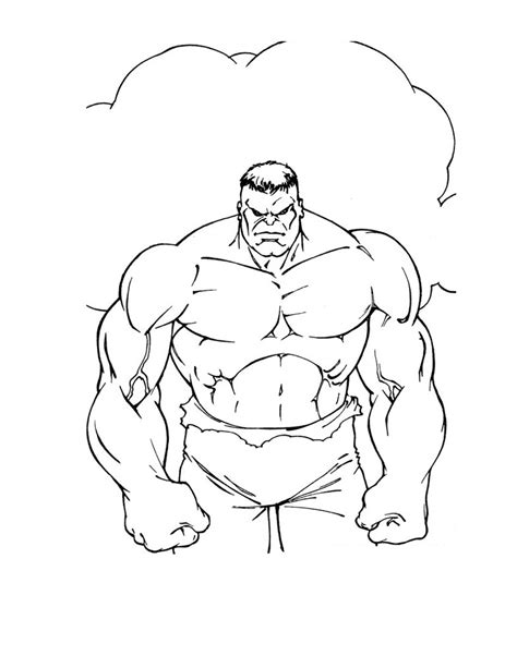 Prepare lots of green markers! Free Printable Hulk Coloring Pages For Kids