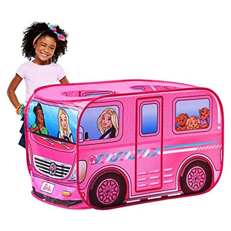 Barbie Camper Pop Up Play Tent – Pink Dream House for Kids | Carrying