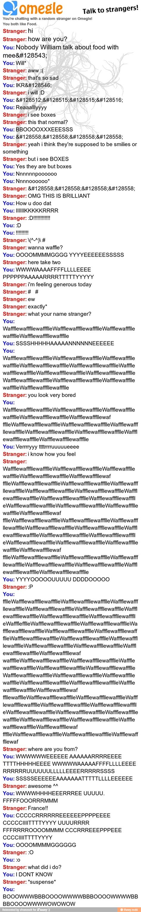 E Omegle Talk To Strangers Youre Chatting With A Random Stranger On