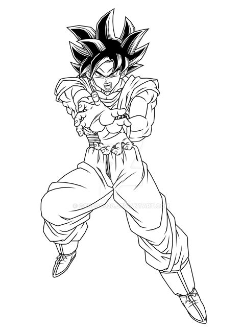 Goku Ultra Instinct Coloriage Goku Ultra Instinct By Andrewdb13 On