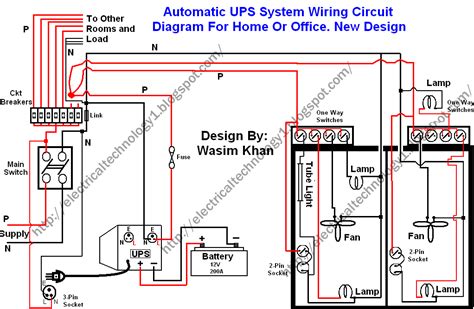 Understanding how a circuit diagram works can be a bit tricky. Automatic UPS system wiring circuit diagram (Home/Office)