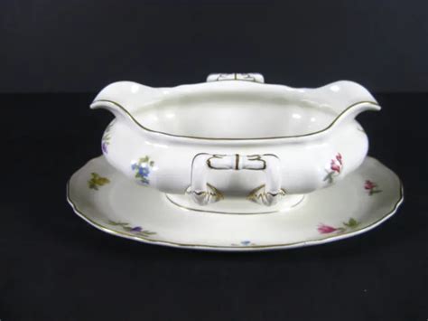 Vtg Franconia Kanda Krautheim Selb Bavaria Germany Gravy Boat And Spill