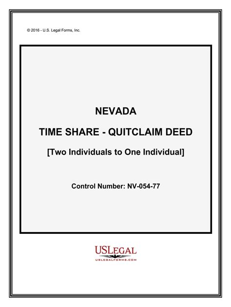 Quitclaim Deed Nevada Pre Built Template Airslate Signnow