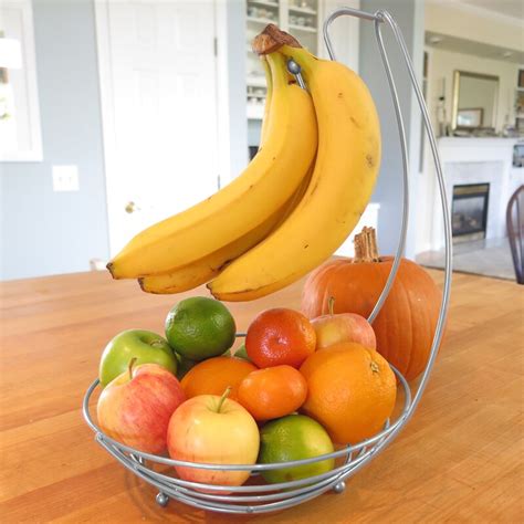 Ebern Designs Evelots Fruit Basket Bowl Banana Tree Hanger Wire Steel