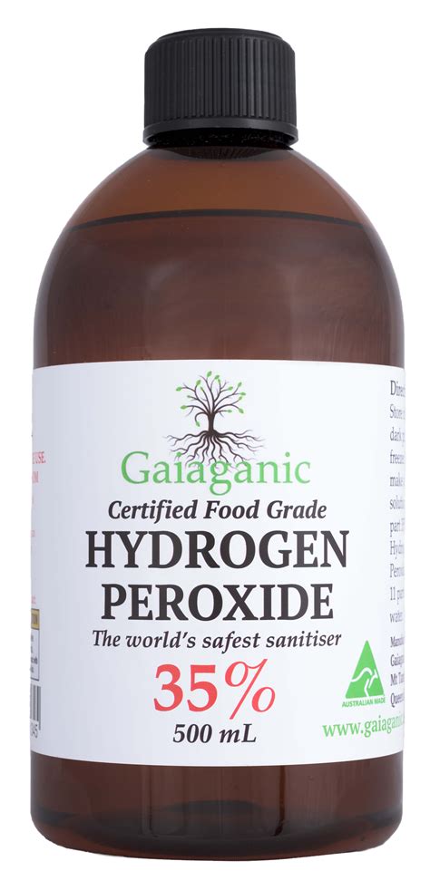 Certified Food Grade Hydrogen Peroxide 35 500ml Nathan Small