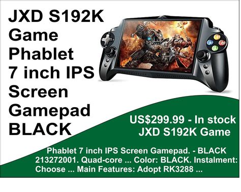 Us29999 ‎in Stock Jxd S192k Game Phablet 7 Inch Ips Screen Gamepad