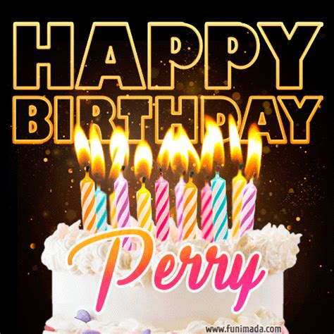 Perry Animated Happy Birthday Cake  Image For Whatsapp — Download On