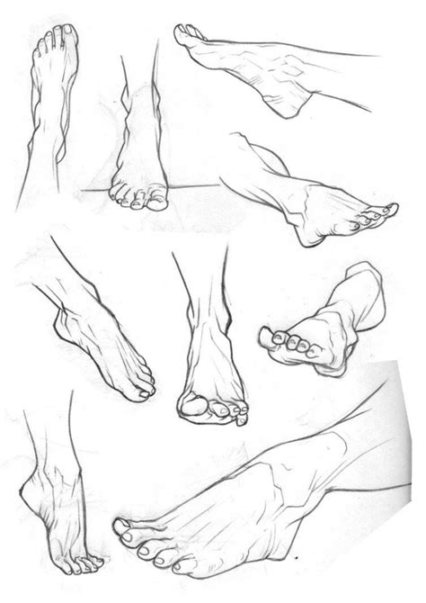 feet drawing reference and sketches for artists