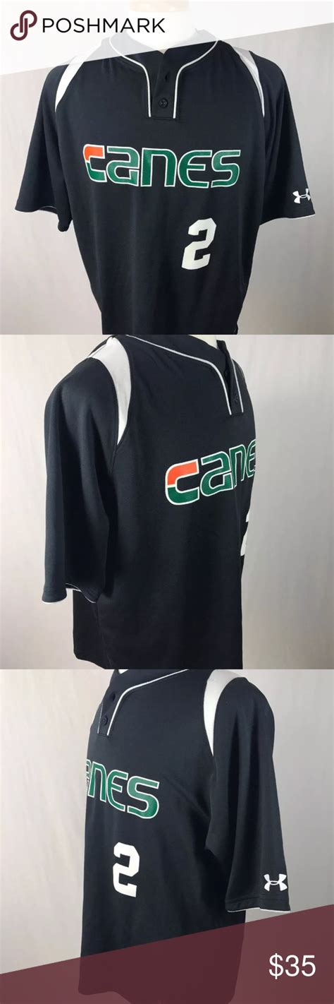 Shopping for baseball and softball league jerseys? Under Armour Miami Hurricanes #2 Baseball Jersey L | Under ...