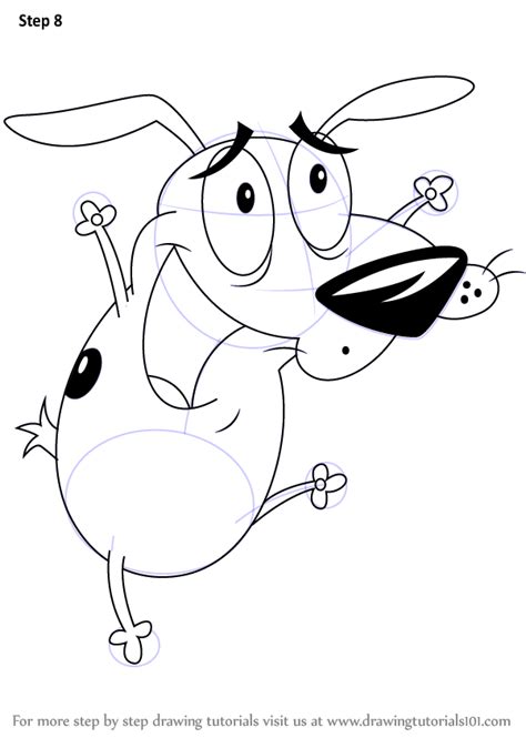 Step By Step How To Draw Courage From Courage The Cowardly Dog